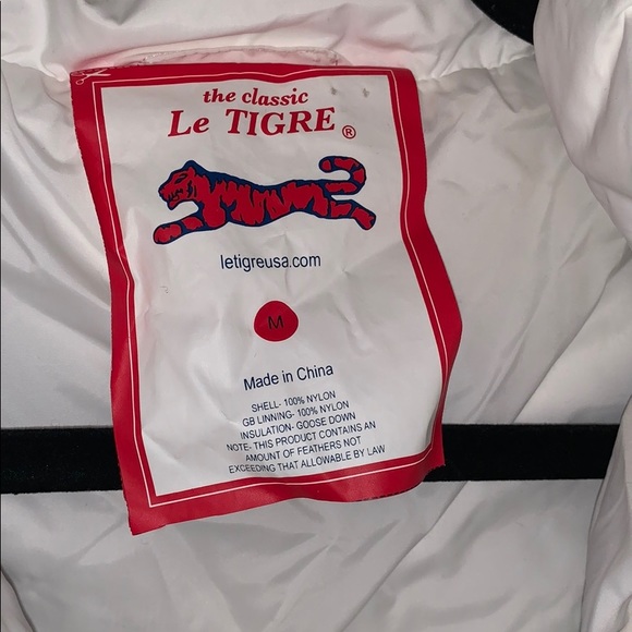 The Classic Le TIGRE White Goose Down Vest - Picture 4 of 5